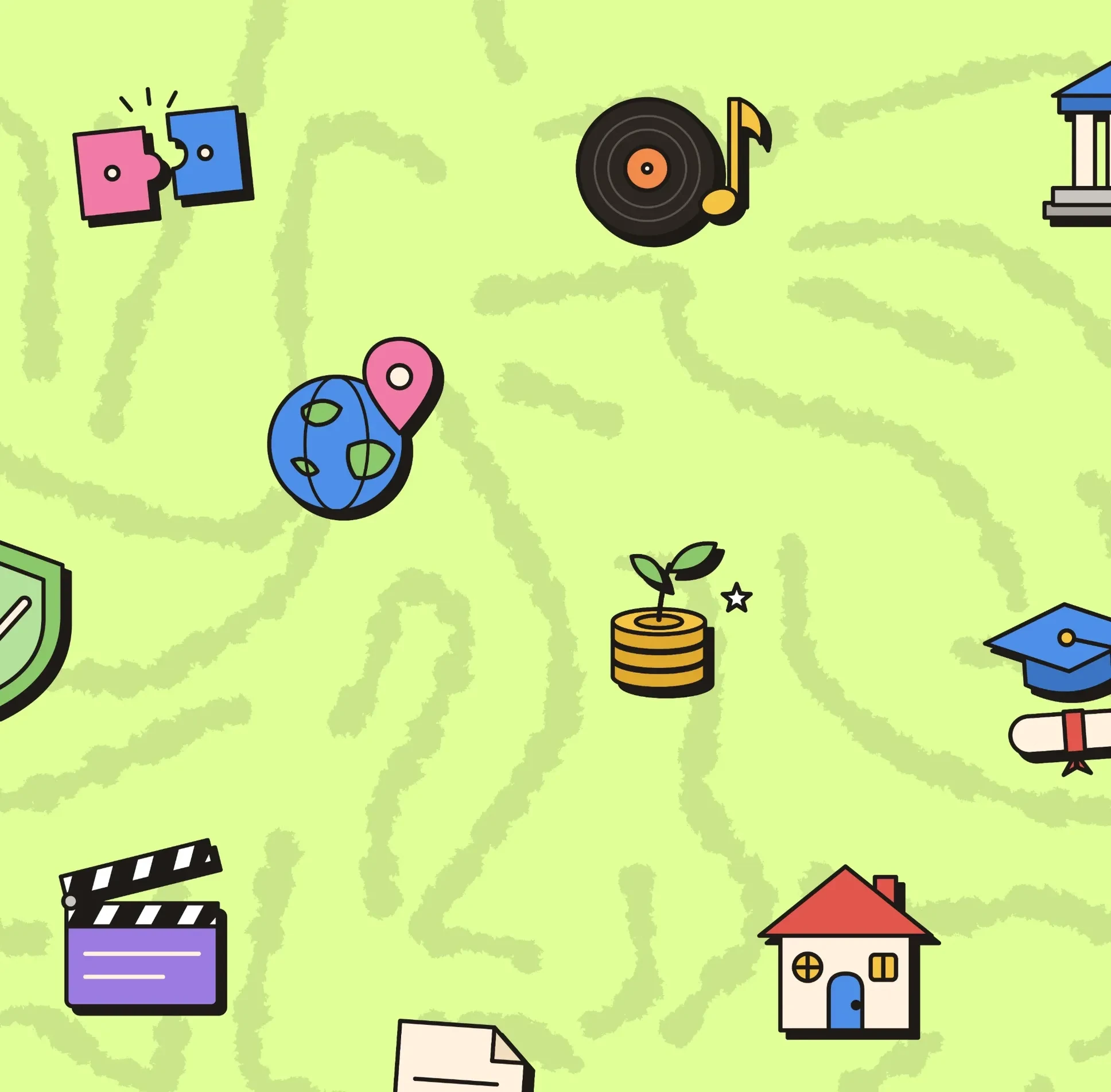 Illustrated icon field