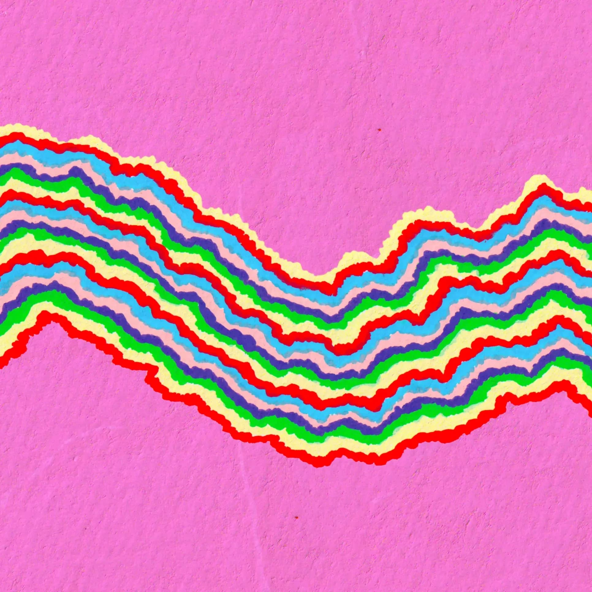 Painted wave stripes