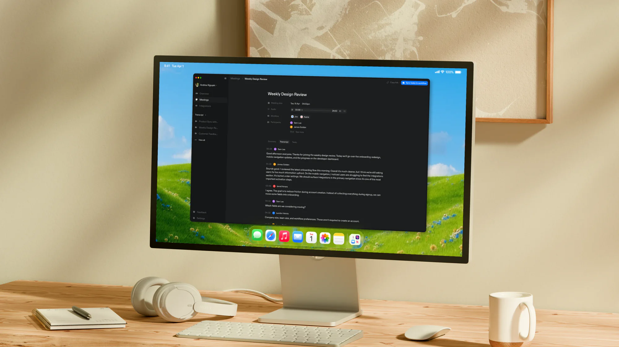 Verbels: Create actionable meeting tasks